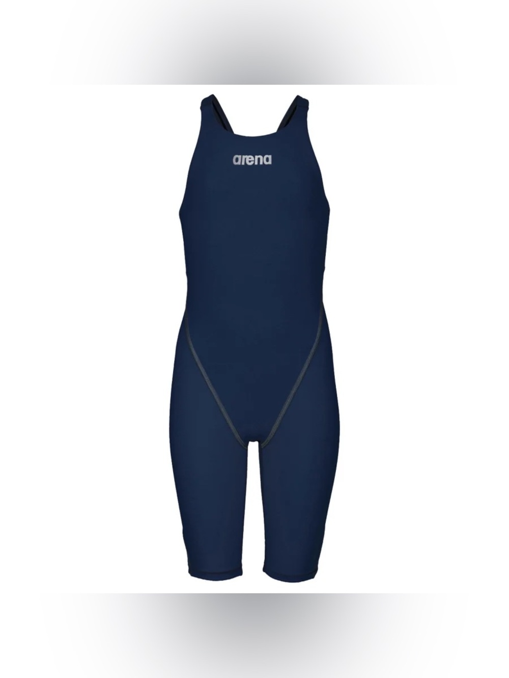 NWT Arena Powerskin ST 2.0 Open Back Junior Navy Racing Kneesuit, size 22 (6Y)